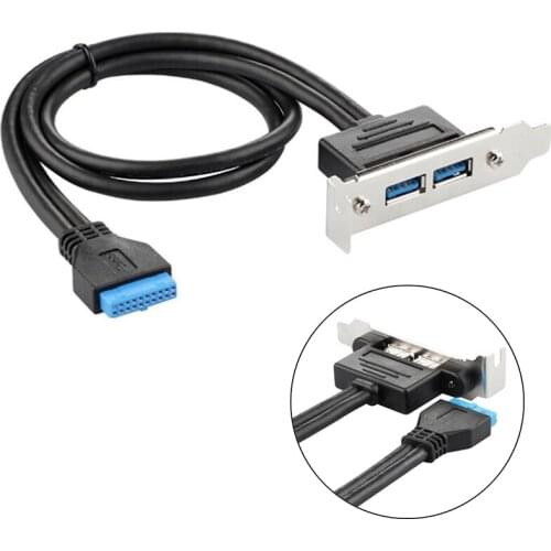 2Ports usb 3.0 back panel to motherboard 20pin header connector with pci slot