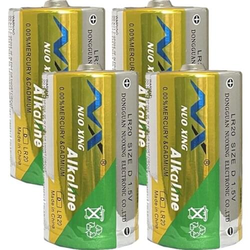 4Pcs D Size Battery AM-1 LR20 MN1300 R20 R20P Alkaline For Flashlights Toys Loudspeaker Gas Cooker Mircophone Water Heater