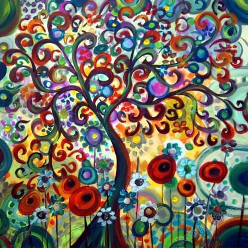 5D Diy Diamond Painting Fantasy Flowers Tree Cross Stitch Kits Full Drill Square Diamond Embroidery Needlework Crystal Mosaic