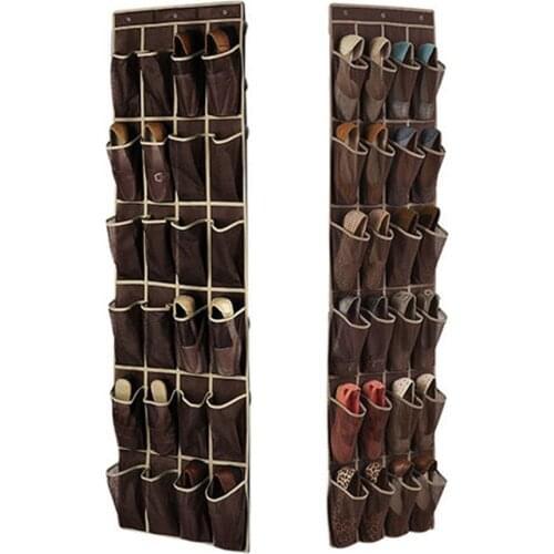 Large Pockets - Crystal Clear Over The Door Hanging Shoe Organizer, Mesh Shoe Storage Rack Organizer for Closet Bathroom 2