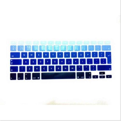 Blue Rainbow Keyboard Cover Skin (50pcs) Silicone UK EU Gradient Protector For Macbook Air Pro Retina 13 15 17 13.3 15.4