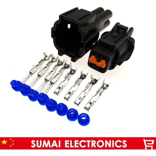 Black 4Pin 2.2mm male female car water spray motor plug,4P oxygen sensor plug connector for Nissan,New Teana