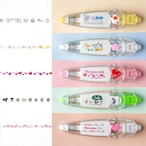 Cute Animals Push Type Decorative Correction Tape Corrector Diary Stationery School Supply