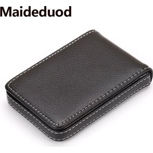 Free shipping Fashion Business Card Holder Mens Exquisite Magnetic Attractive Card Case Box Mini Wallet Male Credit Card Holder