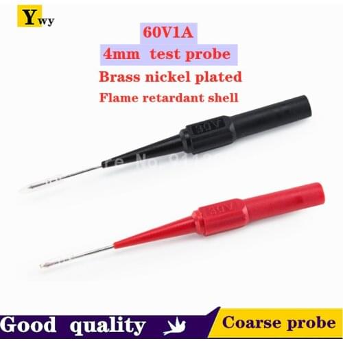 Insulation Piercing Needle Non-destructive Multimeter Test Probes Red/Black 30V-60V For Banana Plug