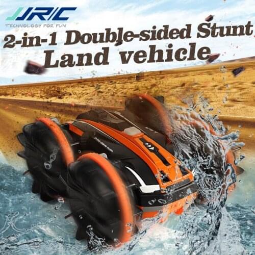 JJRC Q81 1:20 2.4G 2-in-1 Double Sided Amphibious 360 Degree Rotation RC Vehicle RC Car Remote Control Stunt Car w/ 3 Batteries