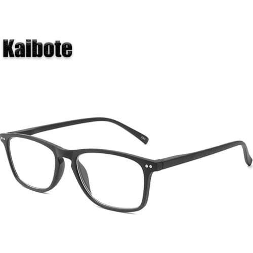 KBT195122 Simple Reading Glasses Men Women Black Frame Clear Lens Durable Presbyopia Eyeglasses +1.0 1.5 2.0 2.5 3.0 3.5 Unisex