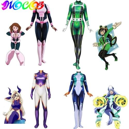 DIOCOS Boku no My Hero Academia OCHACO URARAKA Nejire Hado Mt Lady Asui Tsuyu Cosplay Costume Zentai Bodysuit Women Jumpsuits