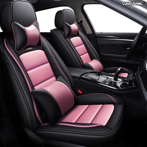 CUWEUSANG leather car seat cover For chevrolet spark fiat 500x vw polo suzuki swift bmw f30 g30 car styling auto accessories
