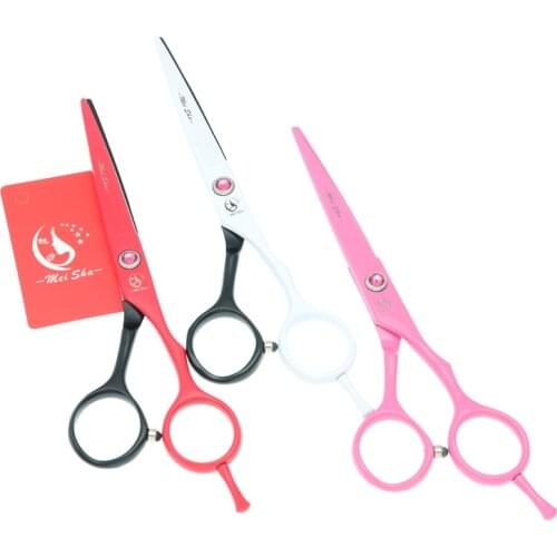 Pretty 5.5 Inch Barbers Cutting Scissors JP440C Hair Shears Hairdressing Tools Salon Cut Hair Scissors 3 Colors Optional A0019A