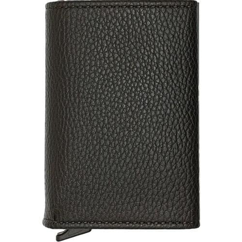Male Black Money-Eyed Automatic Mechanismed Leather Card Wallet Wallet