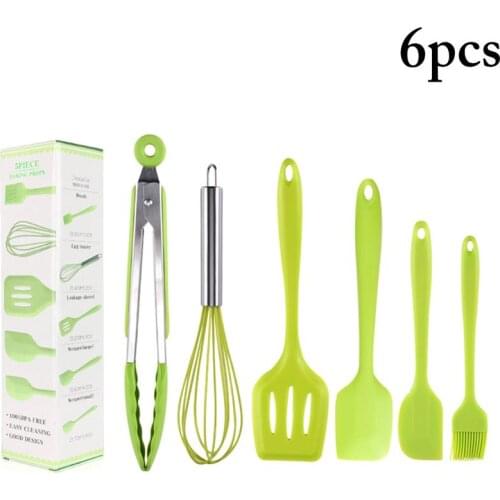 Kapmore 6Pcs Cooking Utensil Set Heat Resistant Food Grade Silicone Kitchen Utensil Baking Utensil Cooking Tools Accessories
