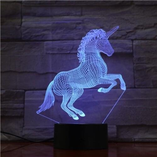 Nighdn 3d Lamp Night Light Creative Home Decor Lamp Unicorn Table Lamp Bedside Light Holiday Gifts for Father Birthday Present