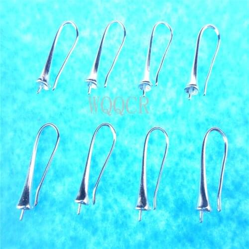 Wholesale 100Pcs Lot Making DIY Jewelry Findings 925 Silver colorHook Earring Pinch Smooth Earwires Crystal Women Gift