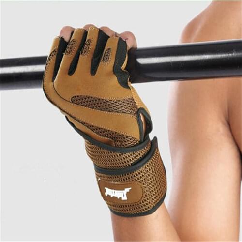 Half Finger Fitness Gloves Anti-Slip Bodybuilding Weightlifting Gym Crossfit Dumbbell Workout Training Sports Gloves