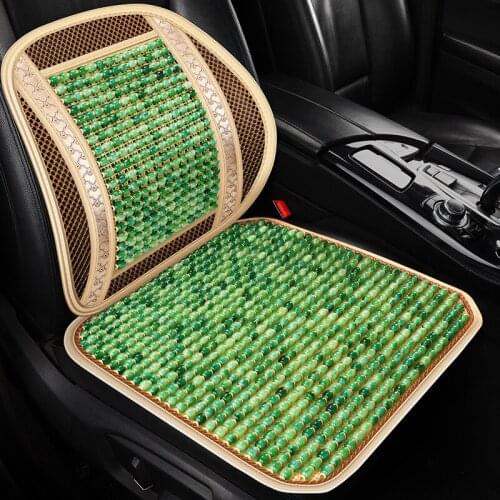 Resin Jade Universal Car Back Support Chair Massage Lumbar Support Waist Cushion Mesh Ventilate Cushion Pad For Car Office Home
