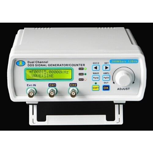 Full CNC Dual Channel DDS Function Arbitrary Wave Signal Generator Pulse Signal Source Frequency Meter