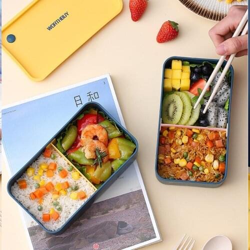 Portable Lunch Box For Kids School Microwave Plastic Bento Box With Movable Compartments Salad Fruit Food Container Box U3