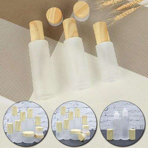 20ml 40ml 50ml 60ml 80ml Empty Serum Bottles Vacuum Pump Bottles Matte Glass Lotion Sub-Bottling With PP Cream Airless Bottl