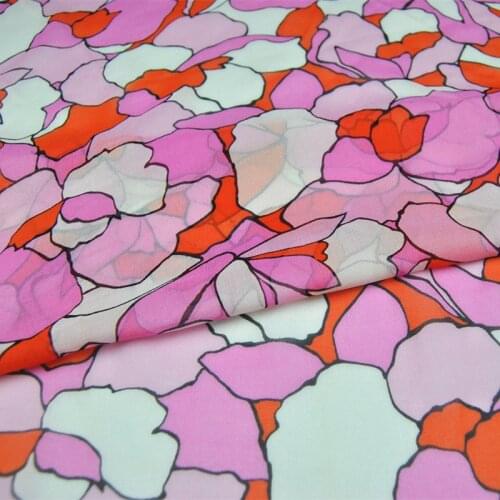 Silk Georgette Chiffon Fabric Dress 12 momme Beautiful Color 100% Spring Summer Thin Skirt Scarf DIY Patchwork Tissue