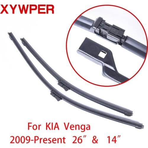 XYWPER Wiper Blades for KIA Venga 2009 2010 2011 2012 2013 2014-2016 26"&14" Car Accessories Soft Rubber car windscreen wipers