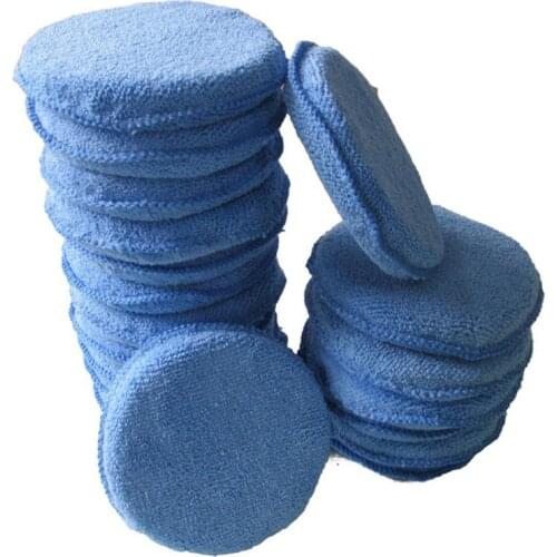 10 Pcs Car Polish Wax Round Foam Sponges Scratch Free Applicator Pads for Auto Automobile Multipurpose Clean Supplies