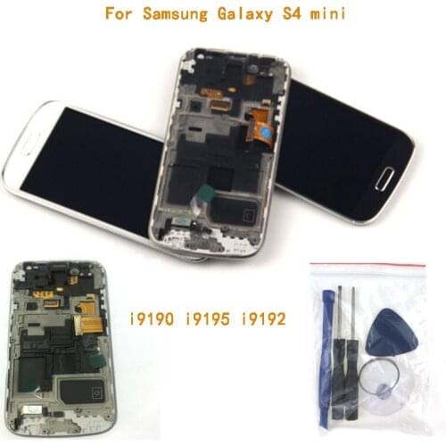 For Samsung Galaxy S4 mini i9190 i9195 i9192 LCD with frame display touch screen converter replacement components