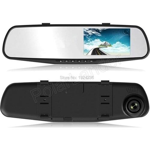 Hot Sale 4.3'' Full 1080P 4x Digital Zoom Rearview Mirror Video Recorder Car DVR Dual Night Vision Parking Camera G-Sensor