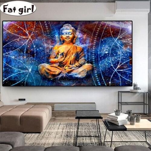5D mosaic Abstract Psychedelic Zen Lord Buddha diamond painting embroidery religion decor painting cross stitch Handmade crafts