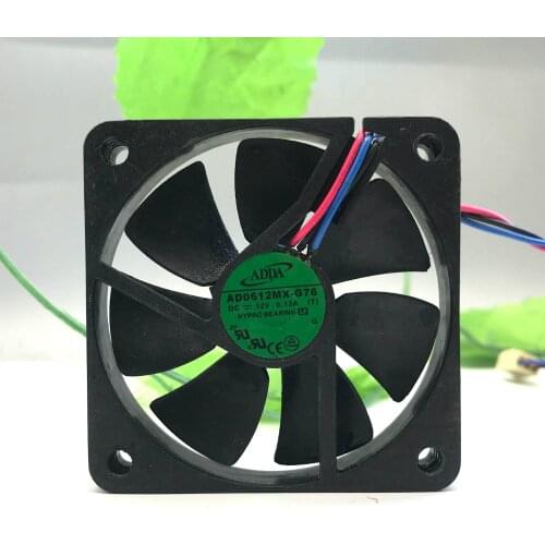 AD0612MX-G76 For ADDA Cooling Fan 6cm DC 12V 0.13A 60x60x10mm 3-wire