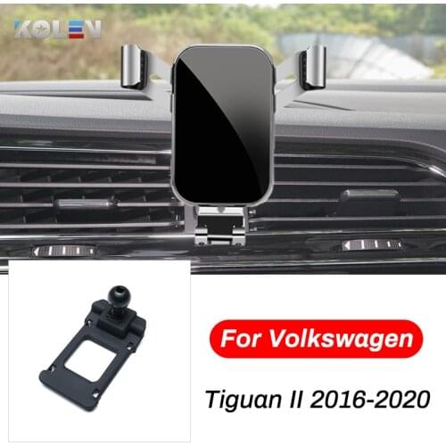 Car Mobile Phone Holder For Volkswagen Tiguan MK2 II 2016-2020 Cellphone GPS Air Vent Outlet Bracket Snap-type Navigation Stand