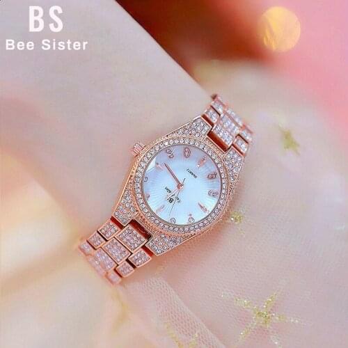 Women Watch Famous Luxury Brands Rose Gold Quartz Ladies Watches Crystal Dress Wrist Watch For Women Diamond Female Watch 2019