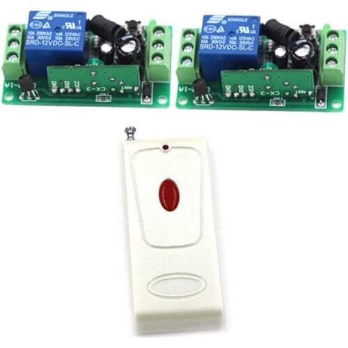 DC12V 10A 1CH Channel RF Wireless Remote Control Switch System 2 receiver + 1 transmitter 315 / 433 MHZ SKU: 5535