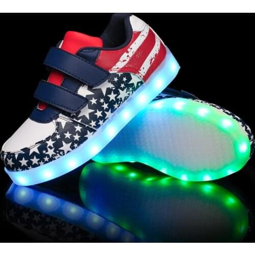 2021 Toddler Kids Shoes With Light Boys Sneakers Lighted Fashion Girls luminous Shoes glowing Children Comfortable running Shoes