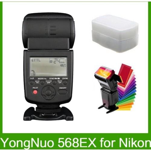 Yongnuo YN-568EX for Nikon YN 568Ex HSS Flash Speedlite YN 568 D800 D700 D600 D200 D7000 D90 D80 D5200 D5100+ 12 Pcs Color Cards