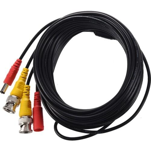 10m 33ft Security Video/ Power Cable BNC + RCA Plug Combination Cable for CCTV Camera