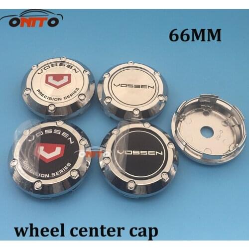 4X66mm Car Emblem Wheel Hub Caps Center Cover Caps vossen logo Wheel Center Hub Cap car rim Dust-proof Badge emblem