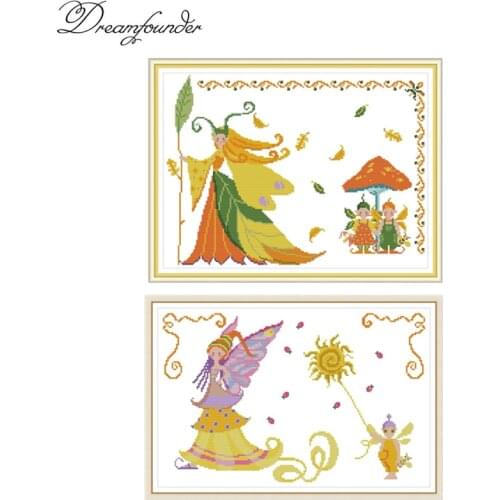 Summer and Autumn Series cross stitch kit aida 14ct 11ct count print canvas stitches embroidery DIY handmade needl