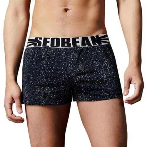 Pure Cotton Men‘s Sleep Bottoms Breathable Home Boxer Shorts Elastic Casual Comfortable Lounge Pajama Boxers Underwear Trunks