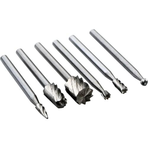 6pcs Set Dremel Routing Wood Rotary Milling Rotary File Cutter Woodworking Carving Carved Knife Cutter Tools Accessories