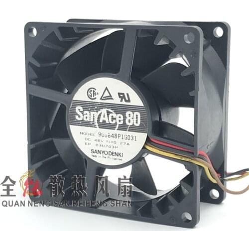 New original 9G0848P1G031 8cm 8038 48V 0.27A double ball server inverter cooling fan