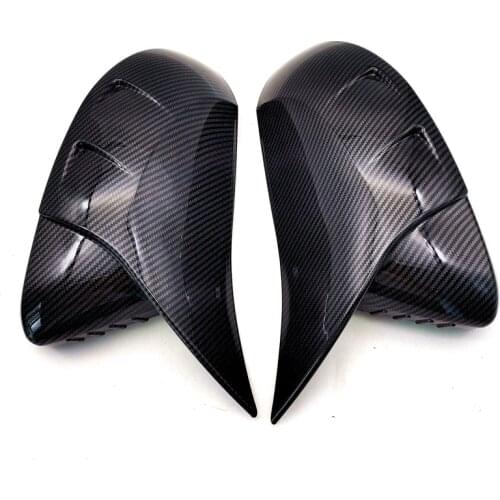 Carbon Fiber Look Rearview Mirror Cover Trim For Toyota Corolla Hatchback 2019-2021