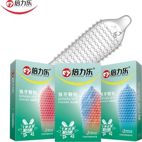 10Pcs Ice & Fire Ribbed Condoms Penis Sleeves With Spikes Warm Cool Feeling Moist Large Dots G-spot Stimulation Condom For Men