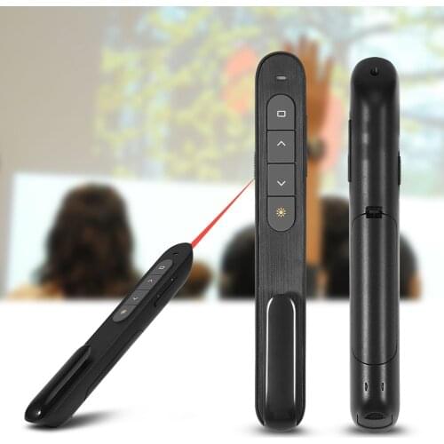 SOONHUA 2.4G Wireless Laser Presentation Pointer Power Point Presenter Remote Control PPT Clicker Pen(Without Battery)