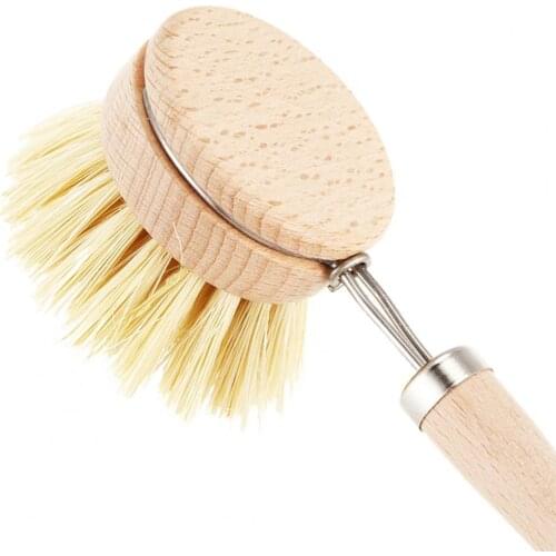 Dishwashing Brush Long Handle Labor-saving Beech Cleaning Brush Houseware for Dorm
