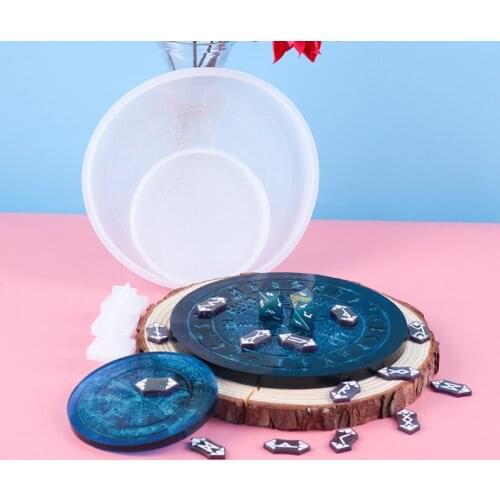 Rune Stones Resin Silicone Mould Divination Mat Ouija Tray Card Dice Astrology Compass Mold Making Craft Tools DIY Home Deco