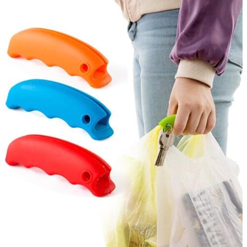 Silicone Grip tiddler Shopper Carrier Shopping Grocery Bag Handle Reusable Holder Portable Soft HandBag Lifter