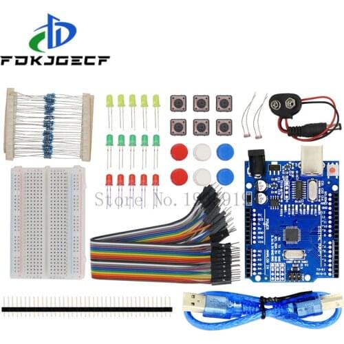 Starter kit 13 in 1 kit new Starter Kit mini Breadboard LED jumper wire button for arduino Compatile with For UNO R3