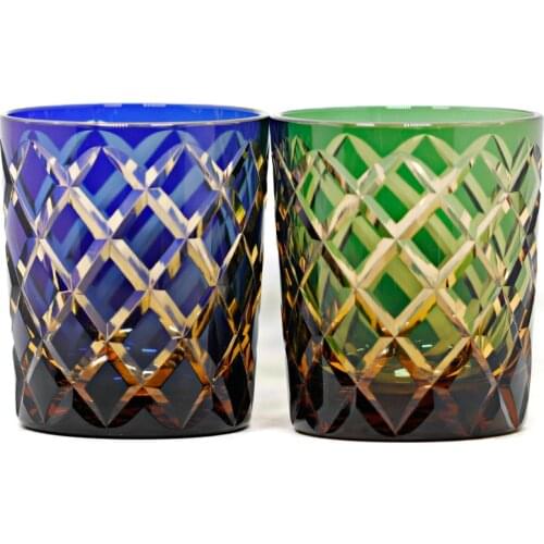 Hand Blown Glass Tumbler-8 Ounces Cut To Clear Black Wine Drinkingware Glasses Beer Glasses For Whiskey-Bourbon-Cocktail