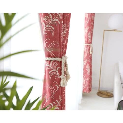 Prints Watercolor Printing American Chinese Retro Fresh Curtains Custom Curtains for Living Room Bedroom and Study